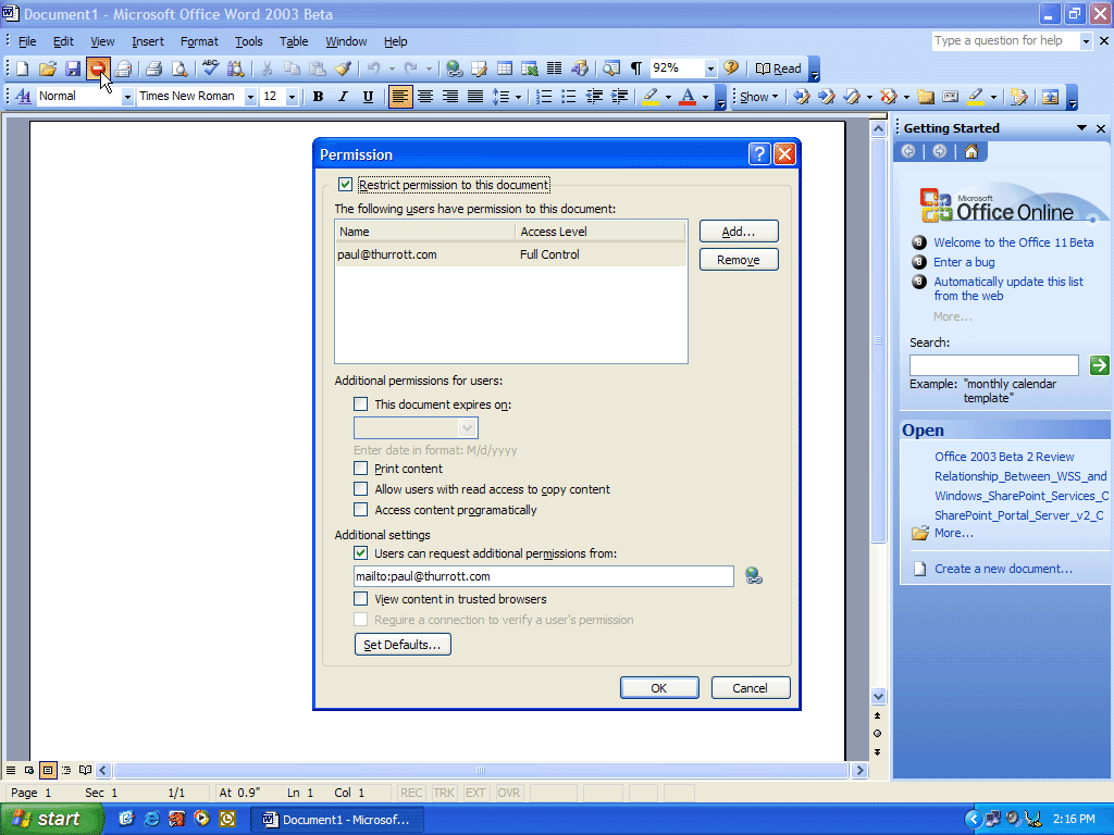 microsoft office 2003