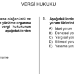 HUK401U – vergi hukuku soru ve cevapları