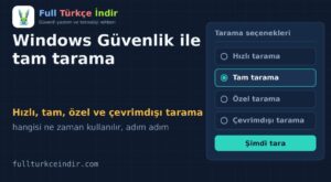 Windows Güvenlik (Defender) ile Tam Tarama Nasıl Yapılır? Adım Adım Rehber