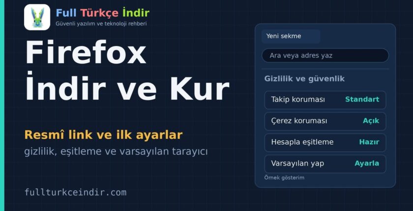 Firefox İndir ve Kur: Resmî Link, Kurulum ve İlk Ayarlar Firefox İndir ve Kur: Resmî Link, Kurulum ve İlk Ayarlar