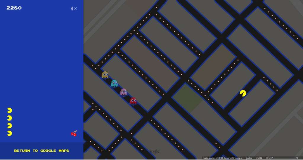 Google Haritalarda Pacman Nasıl Oynanır?